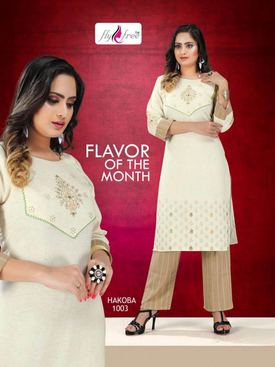 Fly Free Present Hakoba Kurtis Catalogue