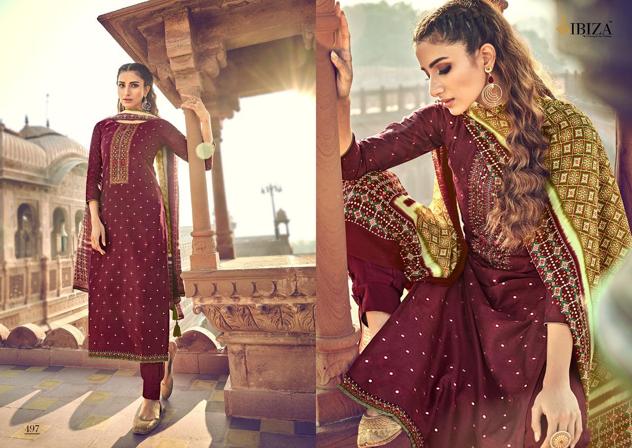 Ibiza Present Patola Dress Material Catalogue