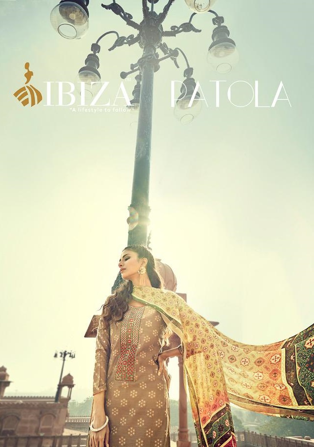 Ibiza Present Patola Dress Material Catalogue