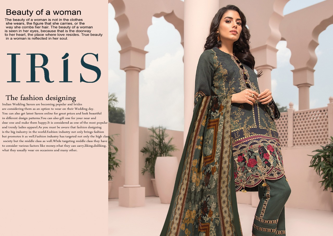 Iris Present  Karachi Cotton Vol 3 Cotton Karachi Dress Material