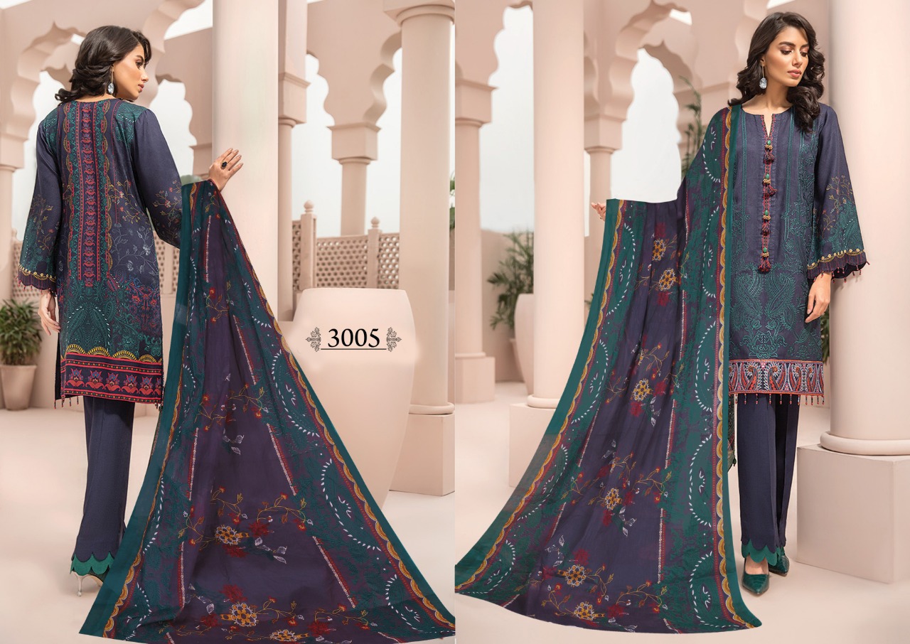 Iris Present  Karachi Cotton Vol 3 Cotton Karachi Dress Material