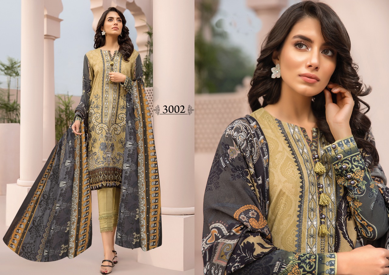 Iris Present  Karachi Cotton Vol 3 Cotton Karachi Dress Material