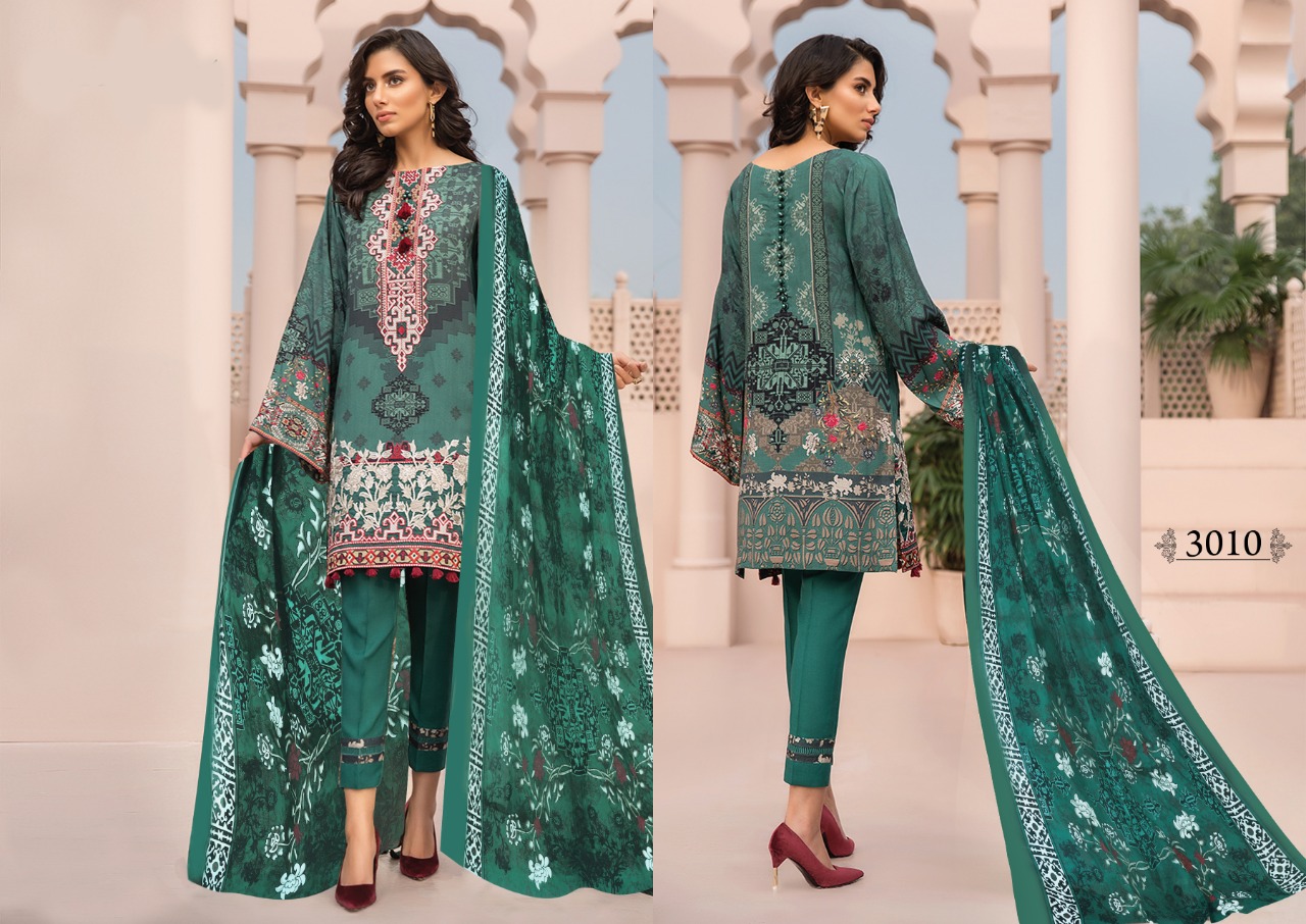 Iris Present  Karachi Cotton Vol 3 Cotton Karachi Dress Material