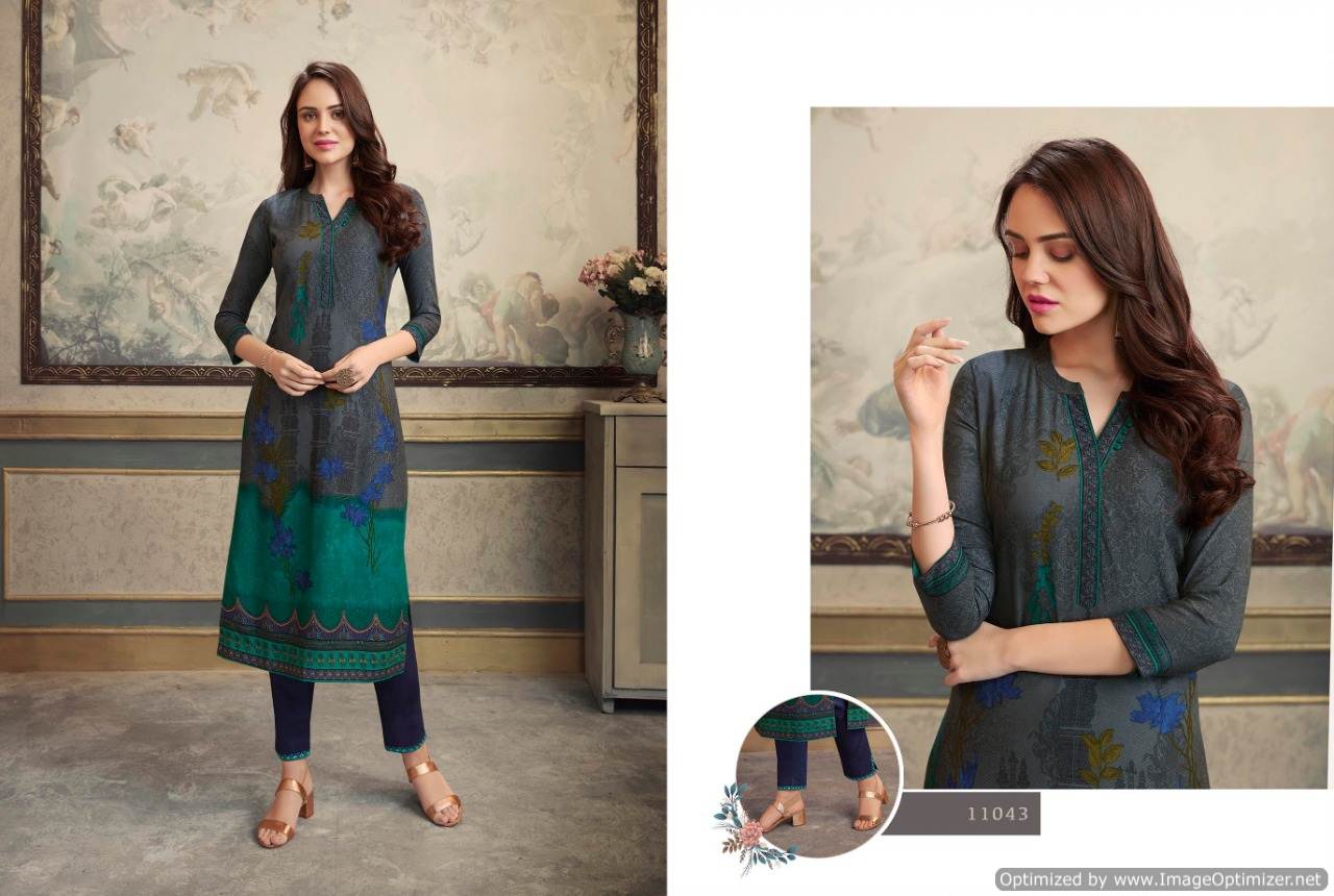 Kalaroop Present Lotus Look Kurti With Pant Collection.