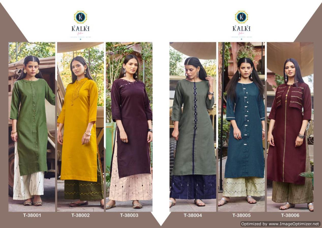 Kalki Present Mirow Vol 7 Kurti With Bottom Collection.