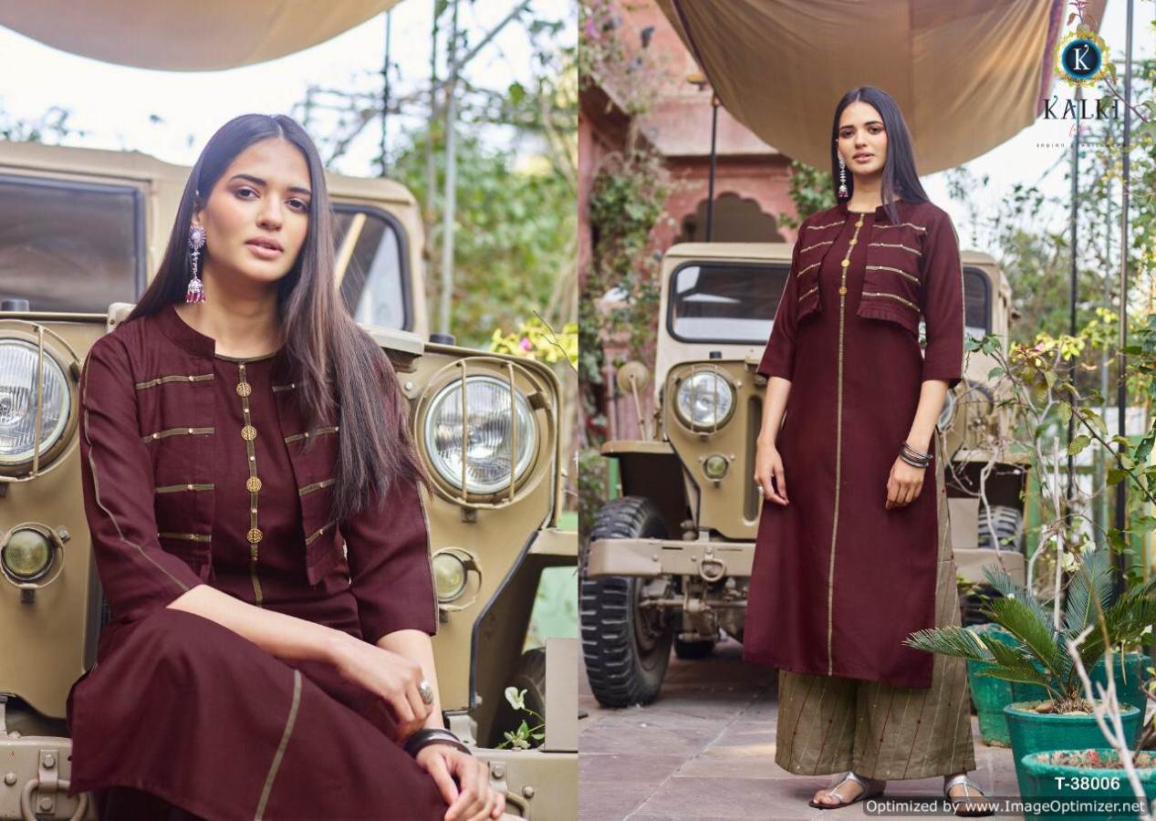 Kalki Present Mirow Vol 7 Kurti With Bottom Collection.
