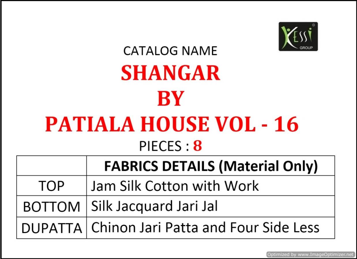 Kessi Present Shangar Patiala Vol 16 Dress Material