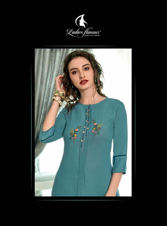 Ladies Flavour Present Mayra Kurti With Palazzo