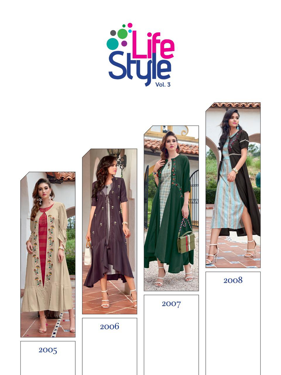 Ladies Flavour Present Life Style Vol 3 Kurtis Catalogue