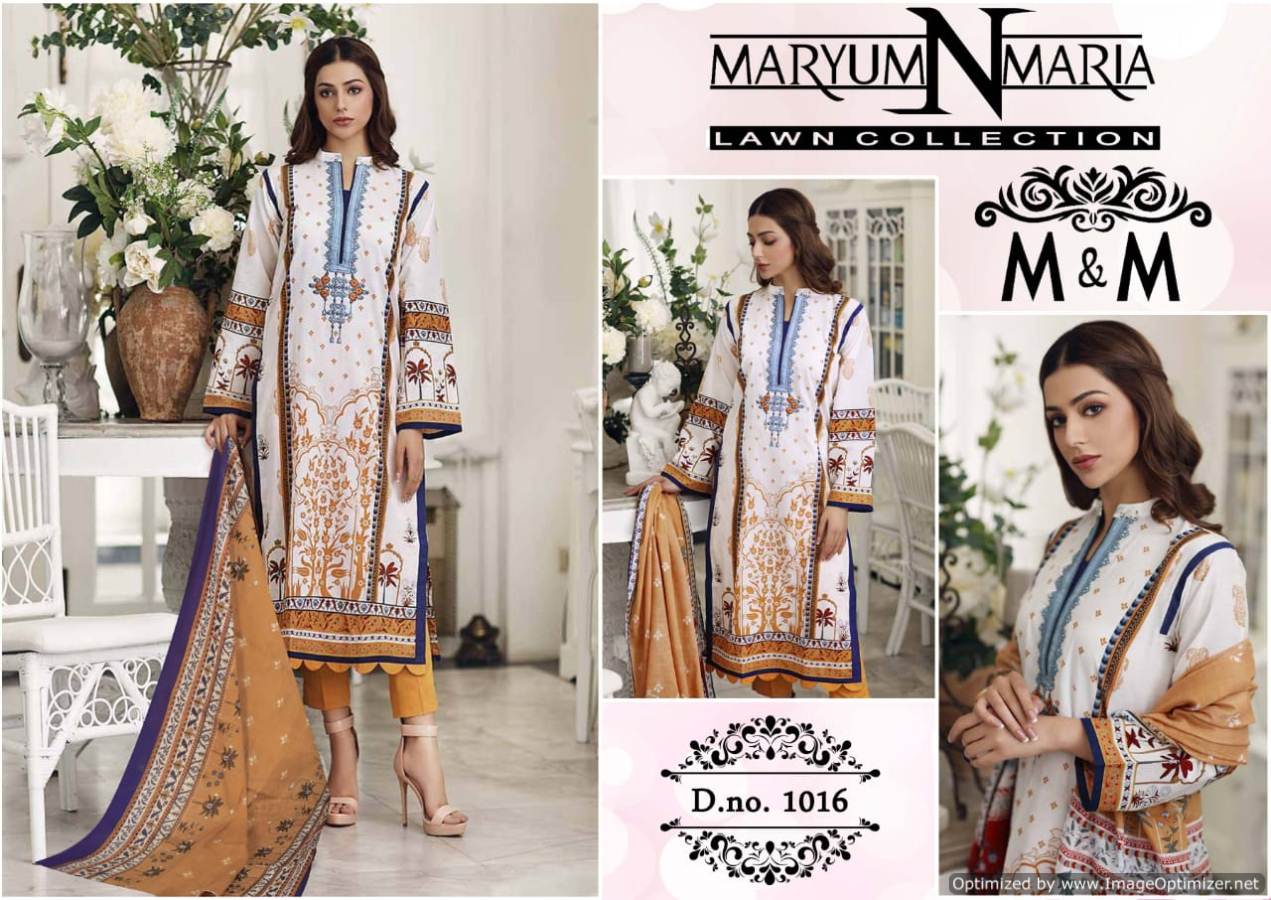 Maryum N Maria Ready Made Lawn Cotton Printed Karachi Dress