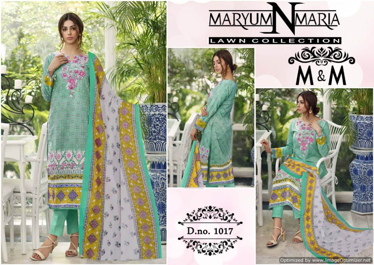 Maryum N Maria Ready Made Lawn Cotton Printed Karachi Dress