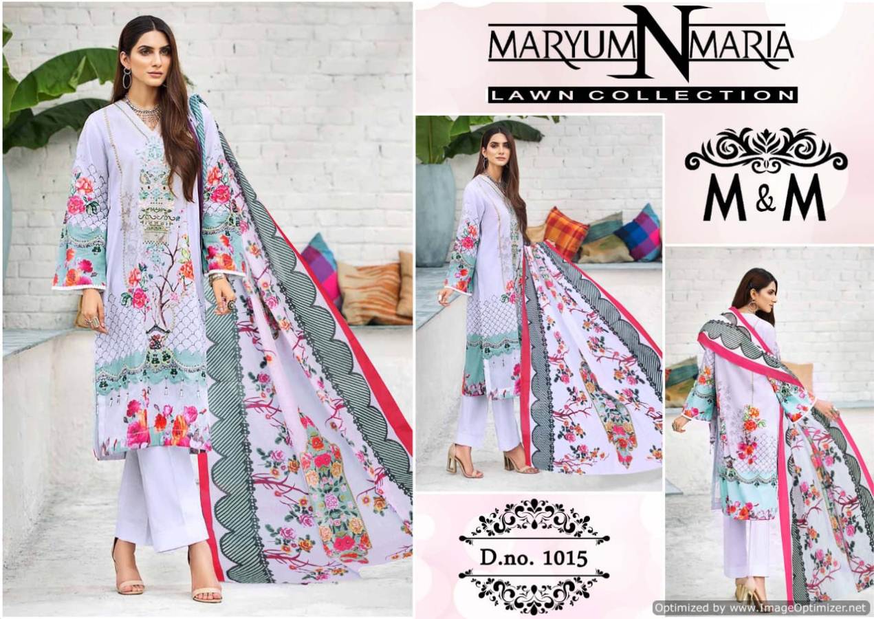 Maryum N Maria Ready Made Lawn Cotton Printed Karachi Dress