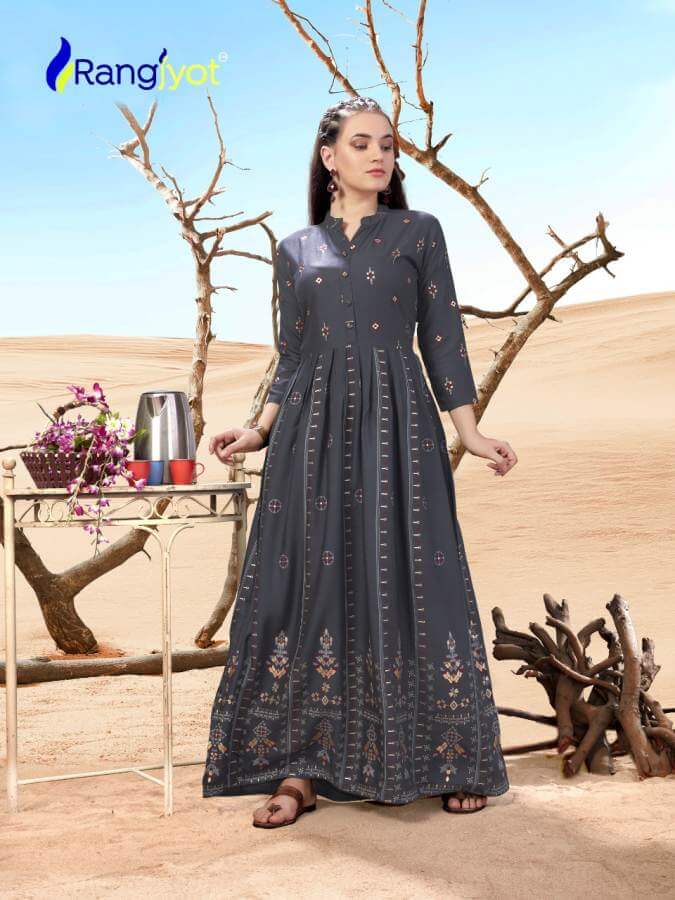 Rangjyoti Present Shehnaaz Vol 1 Gown Style Long Kurtis Collection