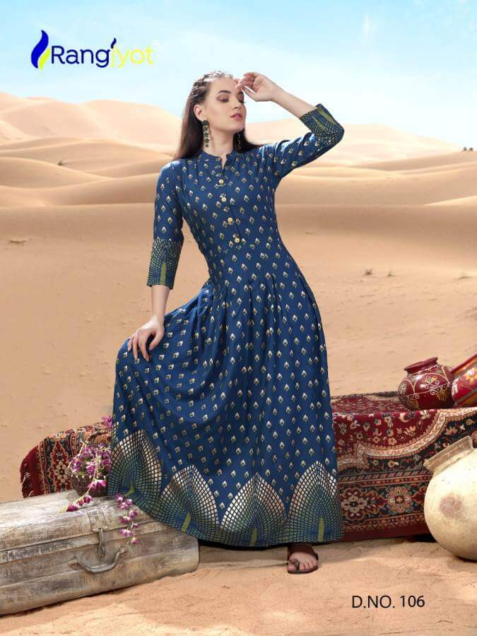 Rangjyoti Present Shehnaaz Vol 1 Gown Style Long Kurtis Collection