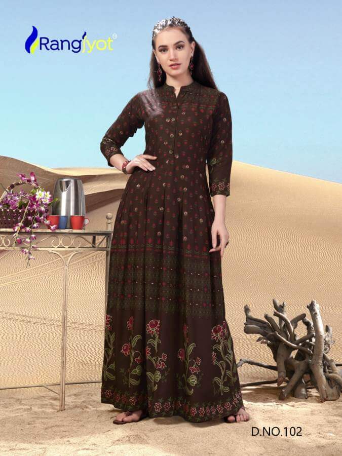 Rangjyoti Present Shehnaaz Vol 1 Gown Style Long Kurtis Collection