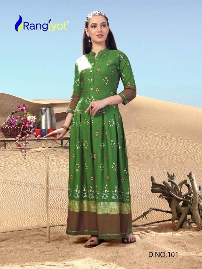 Rangjyoti Present Shehnaaz Vol 1 Gown Style Long Kurtis Collection