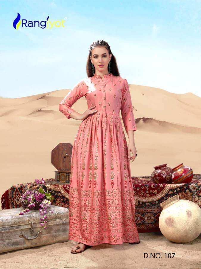 Rangjyoti Present Shehnaaz Vol 1 Gown Style Long Kurtis Collection
