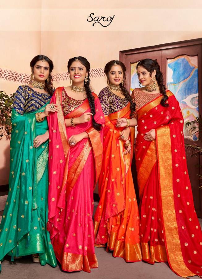 Saroj Present Silk India Vol 3 Designer Two Tone Festive Wear Saree