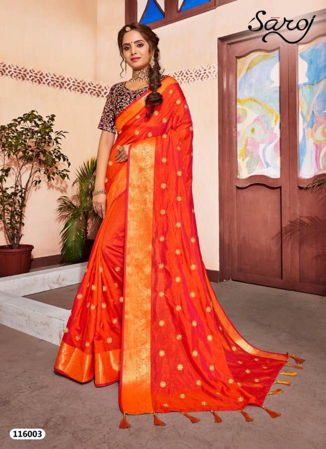Saroj Present Silk India Vol 3 Designer Two Tone Festive Wear Saree