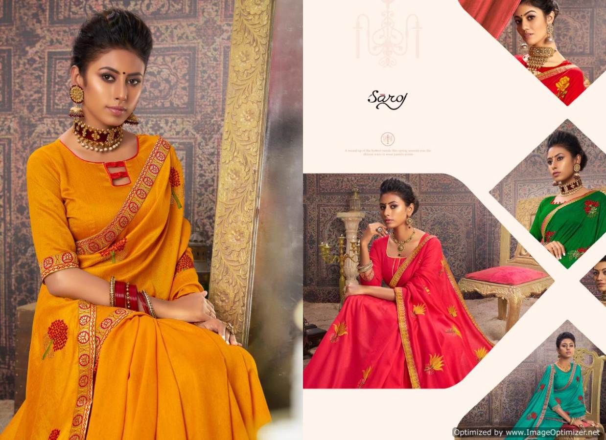 Saroj Present Spicy Look Heavy Saree Collection