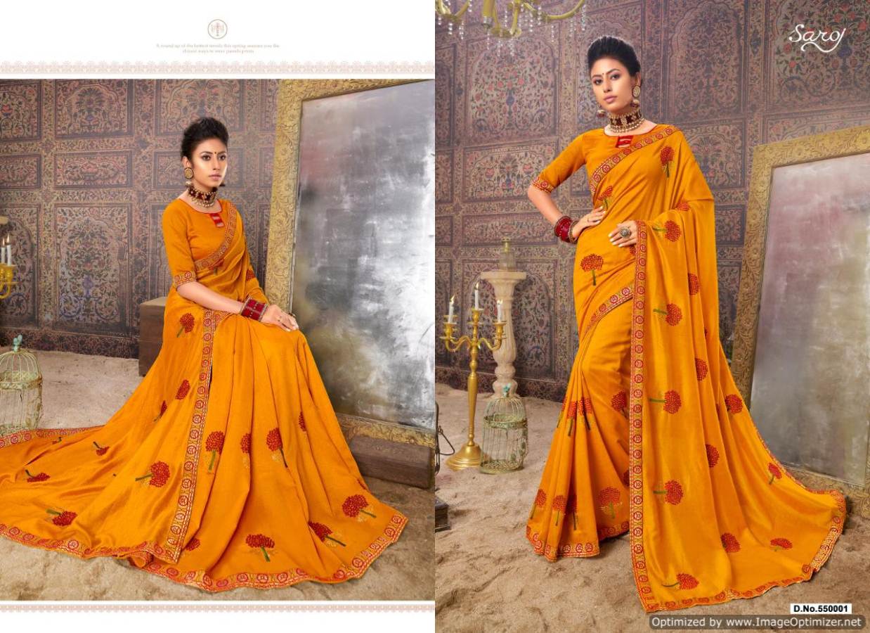 Saroj Present Spicy Look Heavy Saree Collection