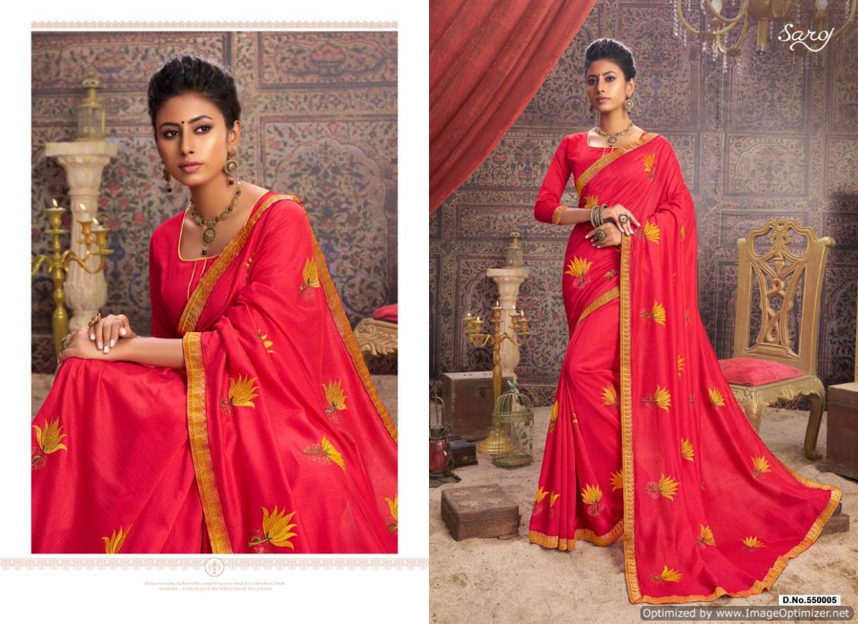 Saroj Present Spicy Look Heavy Saree Collection