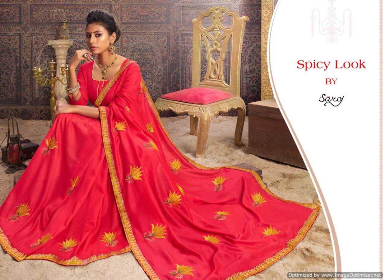 Saroj Present Spicy Look Heavy Saree Collection