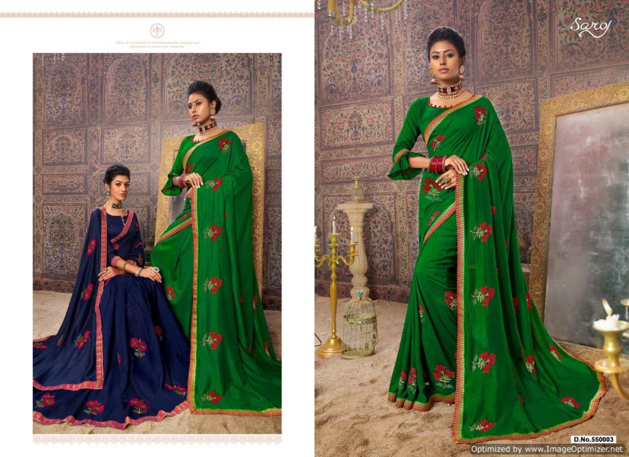 Saroj Present Spicy Look Heavy Saree Collection