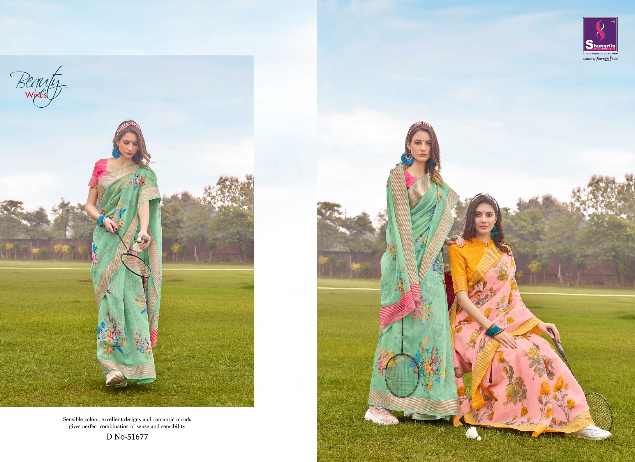 Shangrila Present Jaipuri Linen Vol 3 Sarees Catalogue