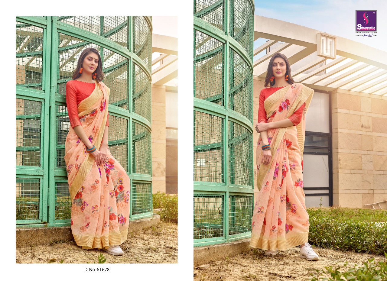 Shangrila Present Jaipuri Linen Vol 3 Sarees Catalogue