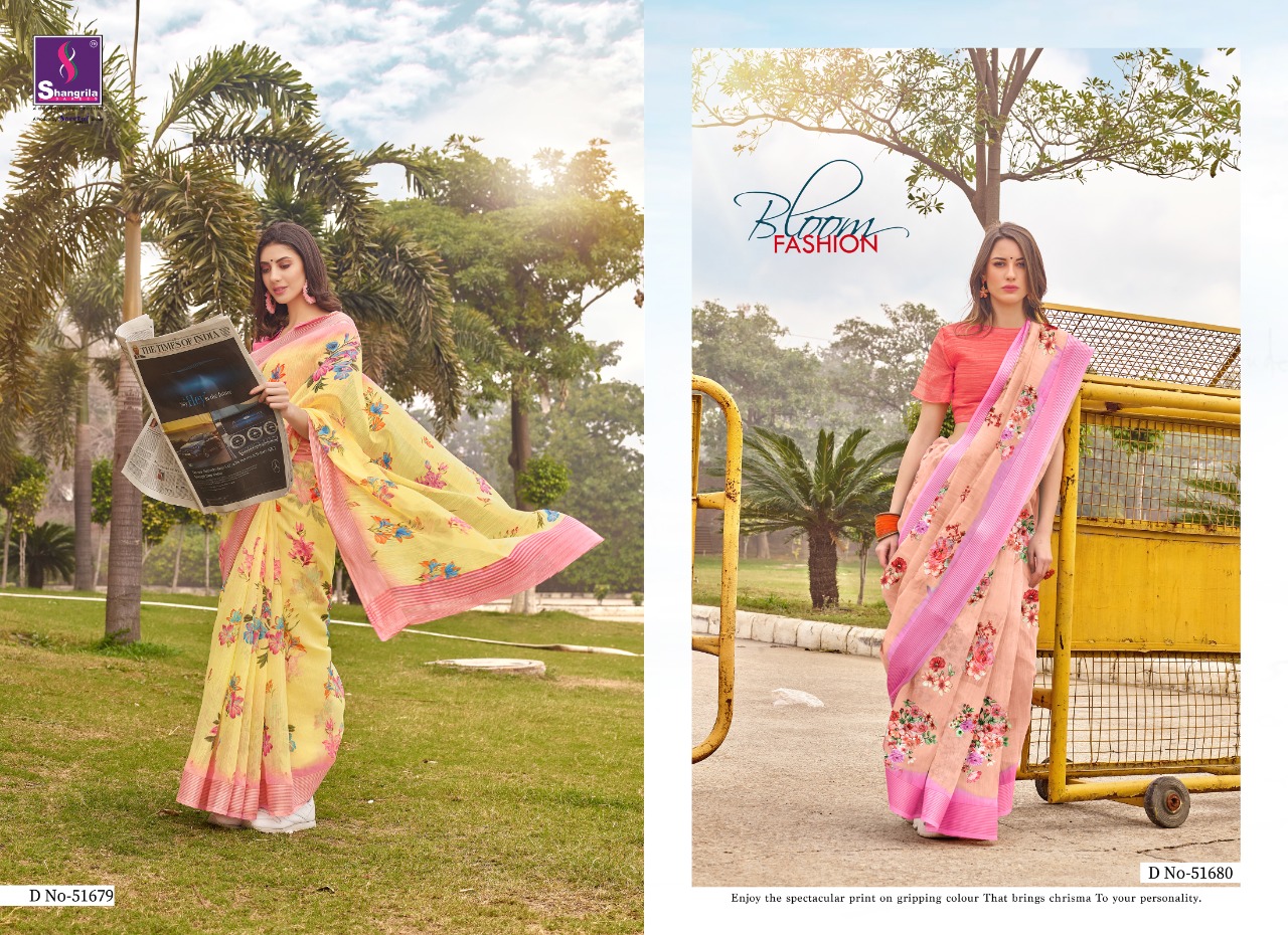 Shangrila Present Jaipuri Linen Vol 3 Sarees Catalogue