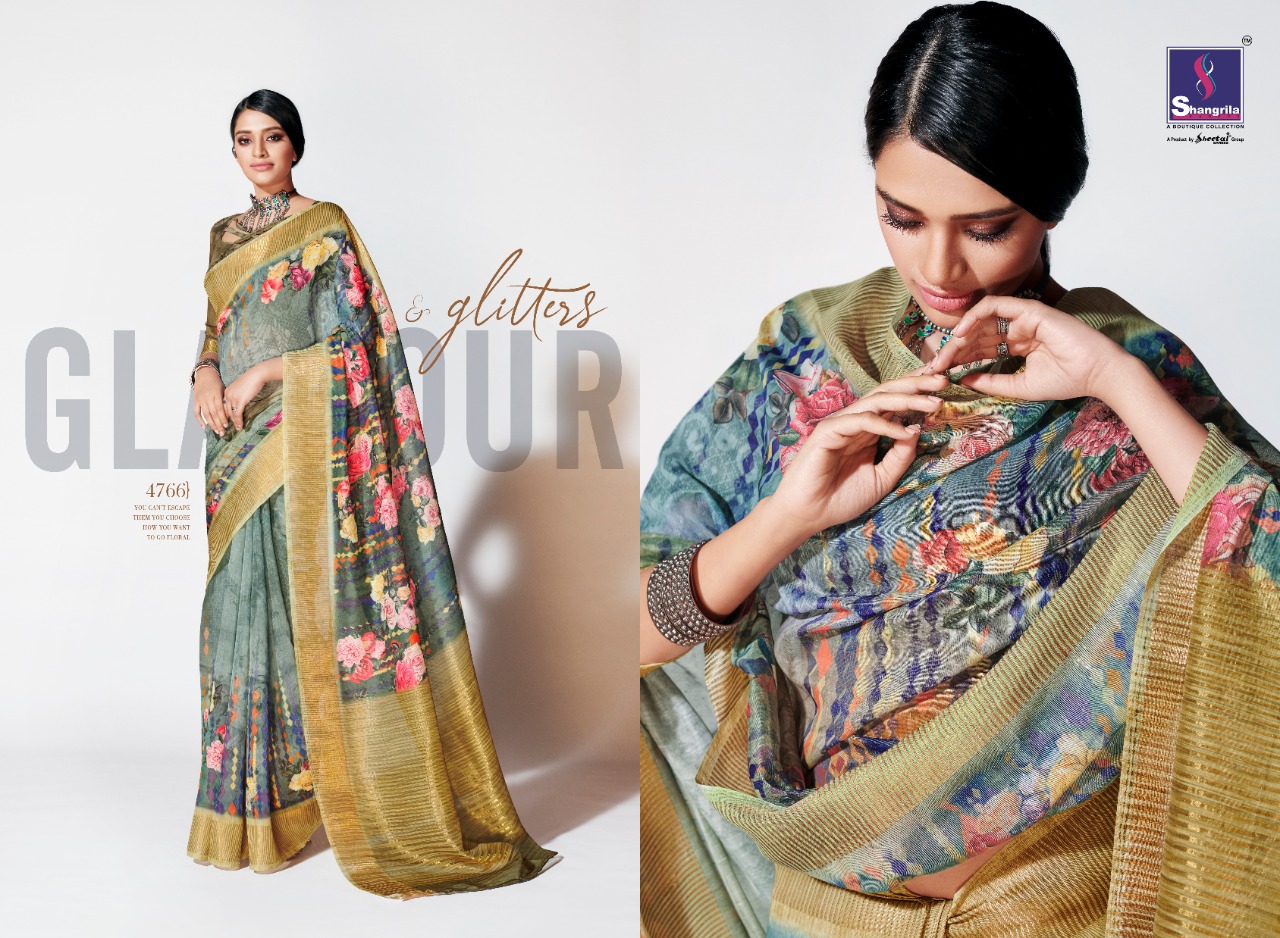 Shangrila Present Priyanshi Digital Sarees Catalogue