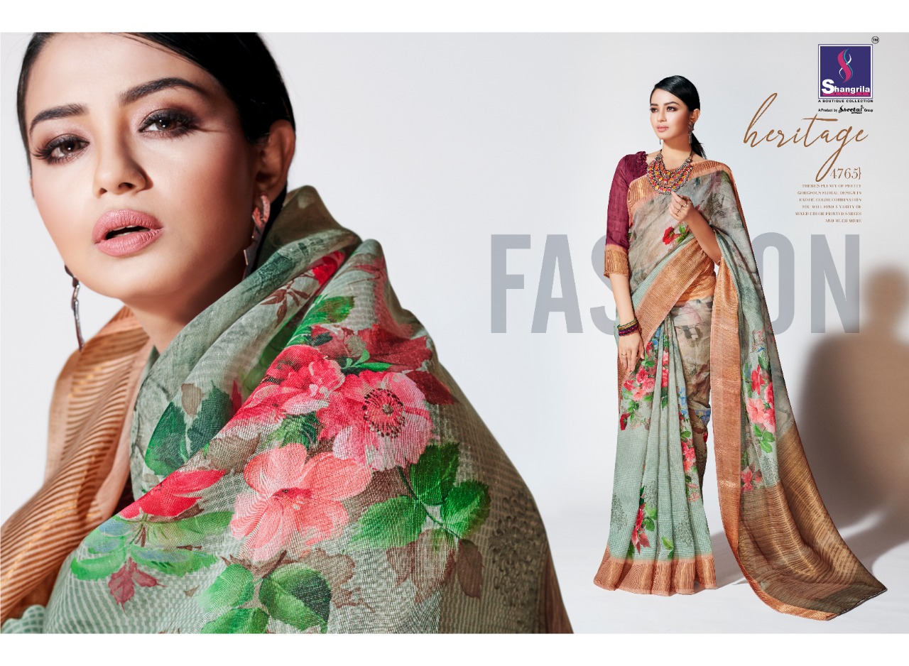Shangrila Present Priyanshi Digital Sarees Catalogue