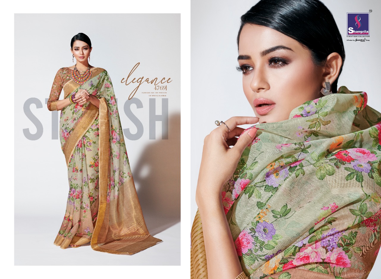 Shangrila Present Priyanshi Digital Sarees Catalogue