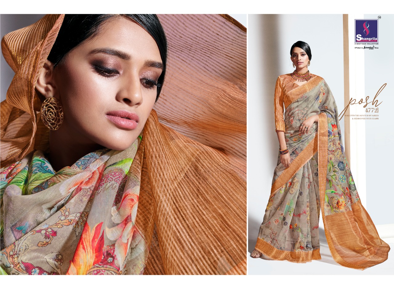 Shangrila Present Priyanshi Digital Sarees Catalogue