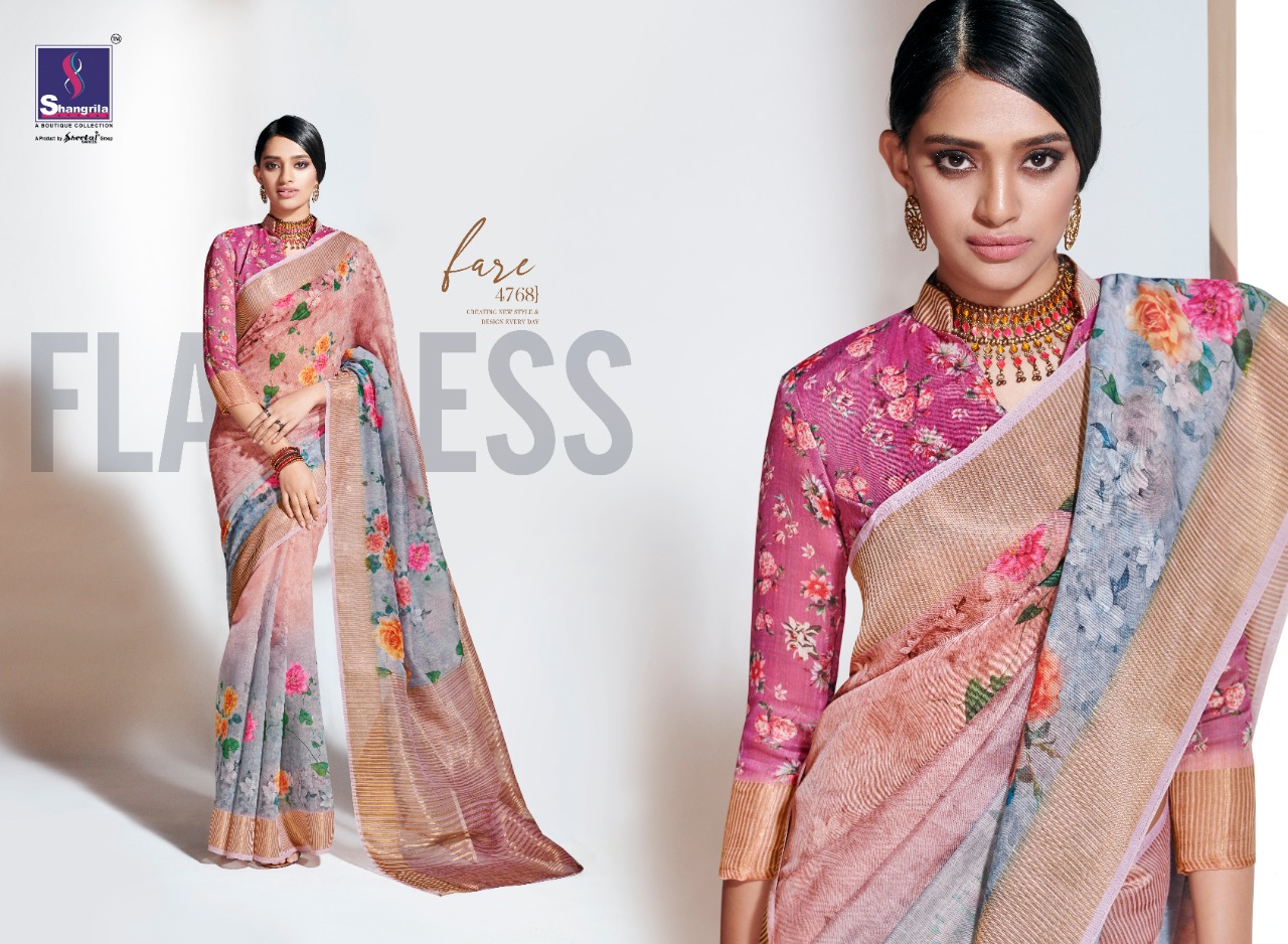 Shangrila Present Priyanshi Digital Sarees Catalogue