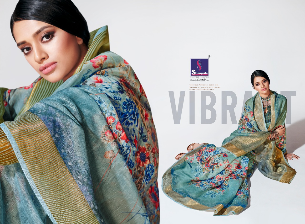 Shangrila Present Priyanshi Digital Sarees Catalogue