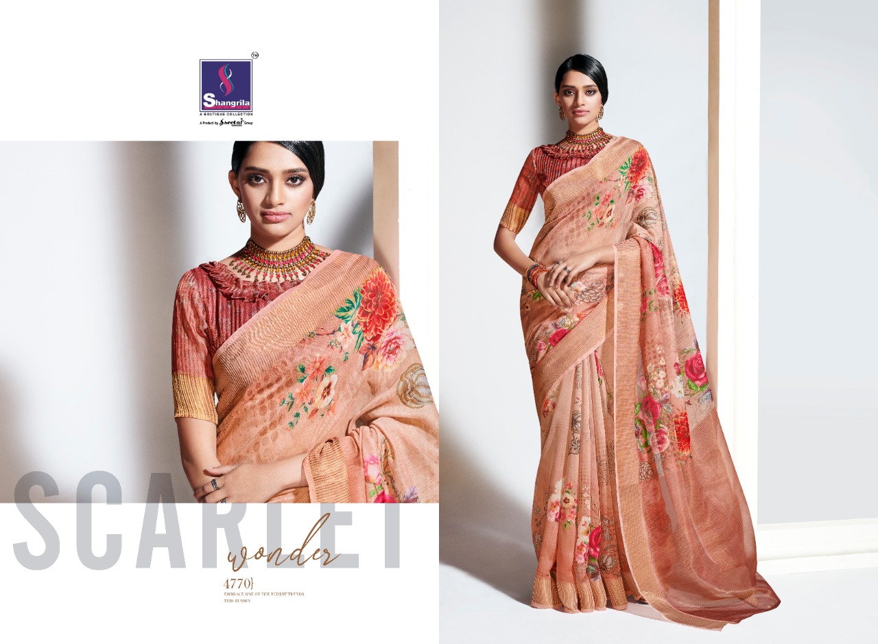 Shangrila Present Priyanshi Digital Sarees Catalogue