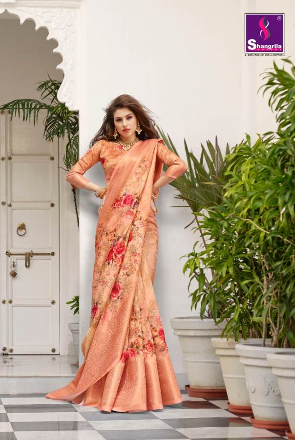 Shangrila Present Shimona Digital Sarees Catalogue