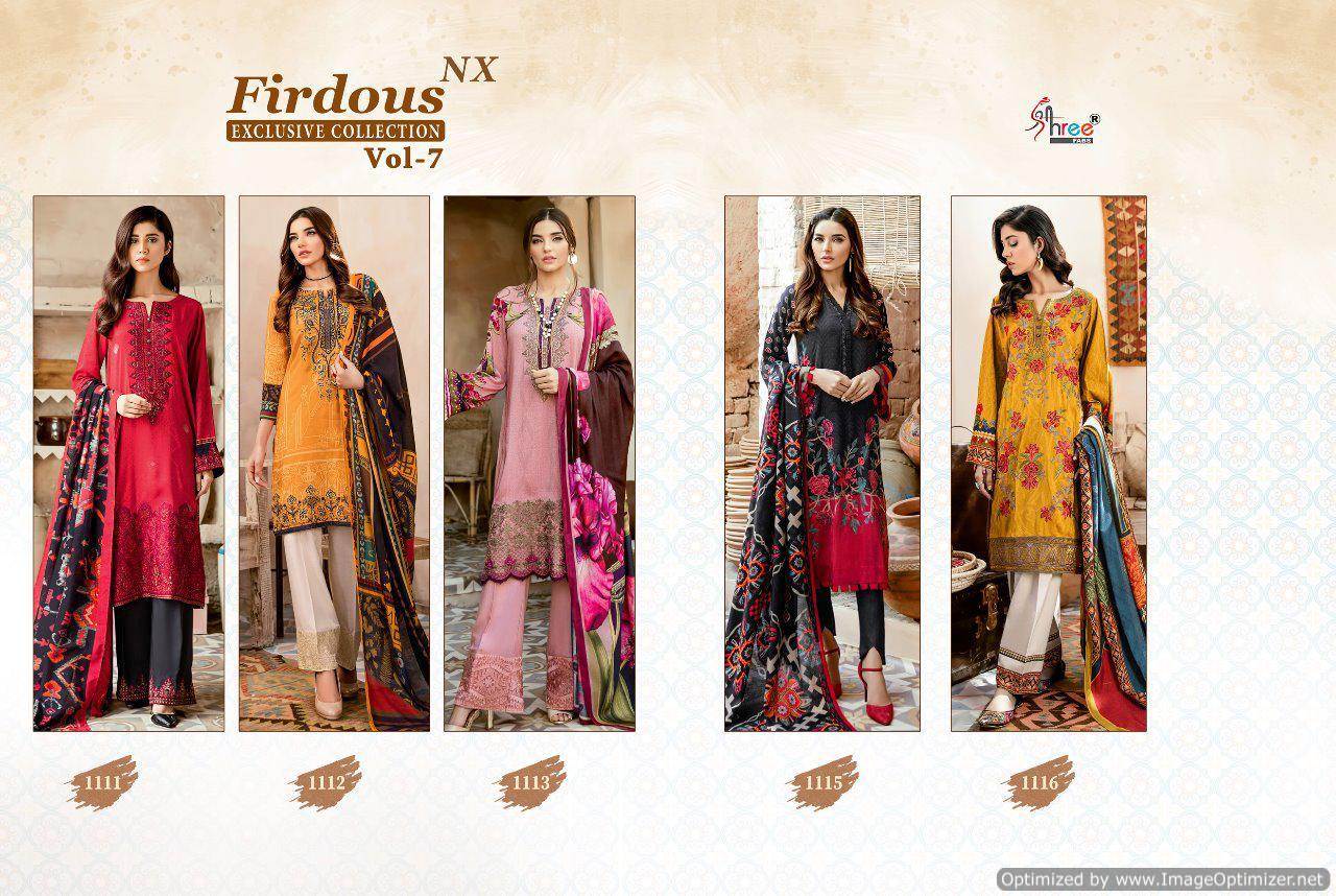 Shree Present Firdous Exclusive Collection Vol 7 Nx Pakistani Suits