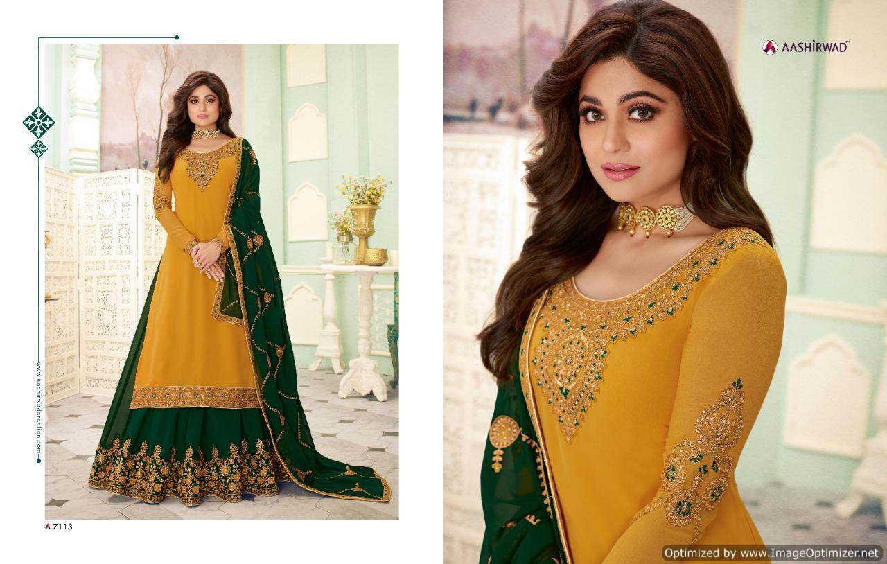 Aashirwad Present Fizza Designer Embroidered Salwar Suits