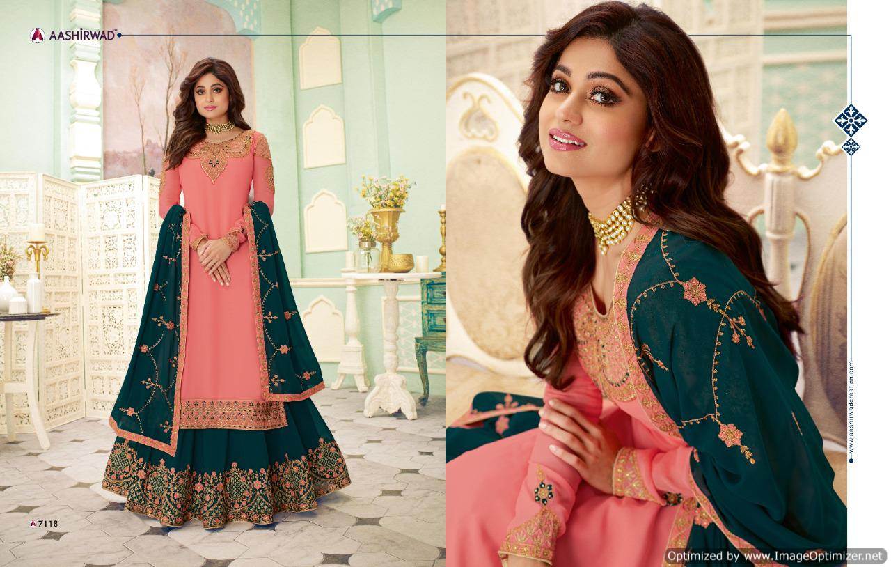 Aashirwad Present Fizza Designer Embroidered Salwar Suits