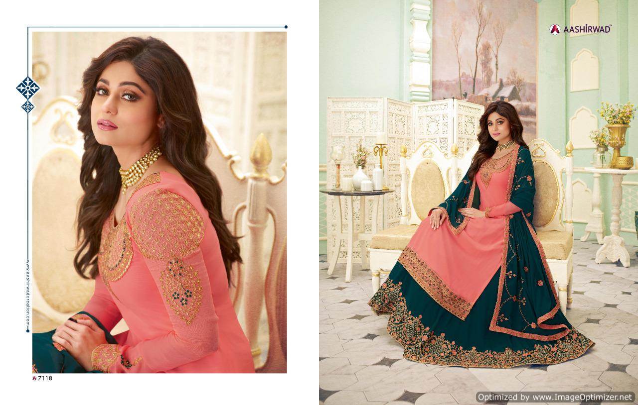 Aashirwad Present Fizza Designer Embroidered Salwar Suits