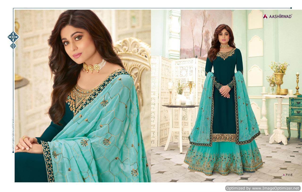 Aashirwad Present Fizza Designer Embroidered Salwar Suits