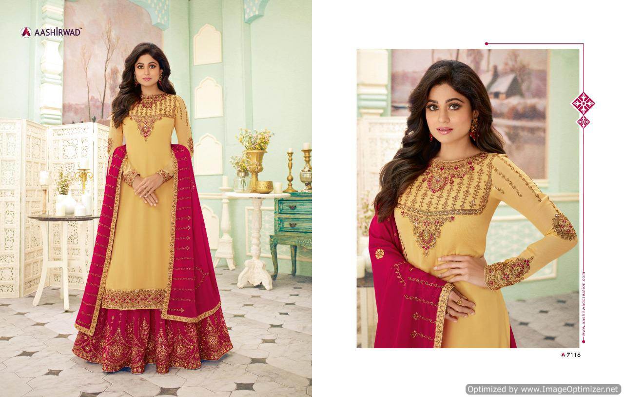 Aashirwad Present Fizza Designer Embroidered Salwar Suits