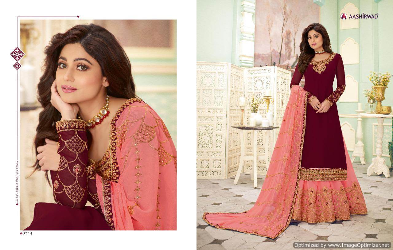 Aashirwad Present Fizza Designer Embroidered Salwar Suits
