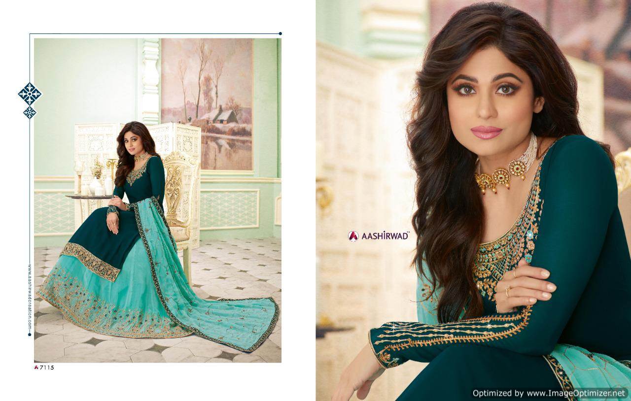 Aashirwad Present Fizza Designer Embroidered Salwar Suits