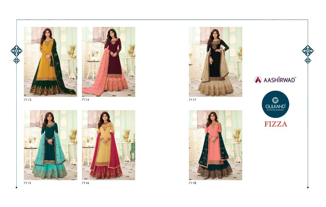 Aashirwad Present Fizza Designer Embroidered Salwar Suits