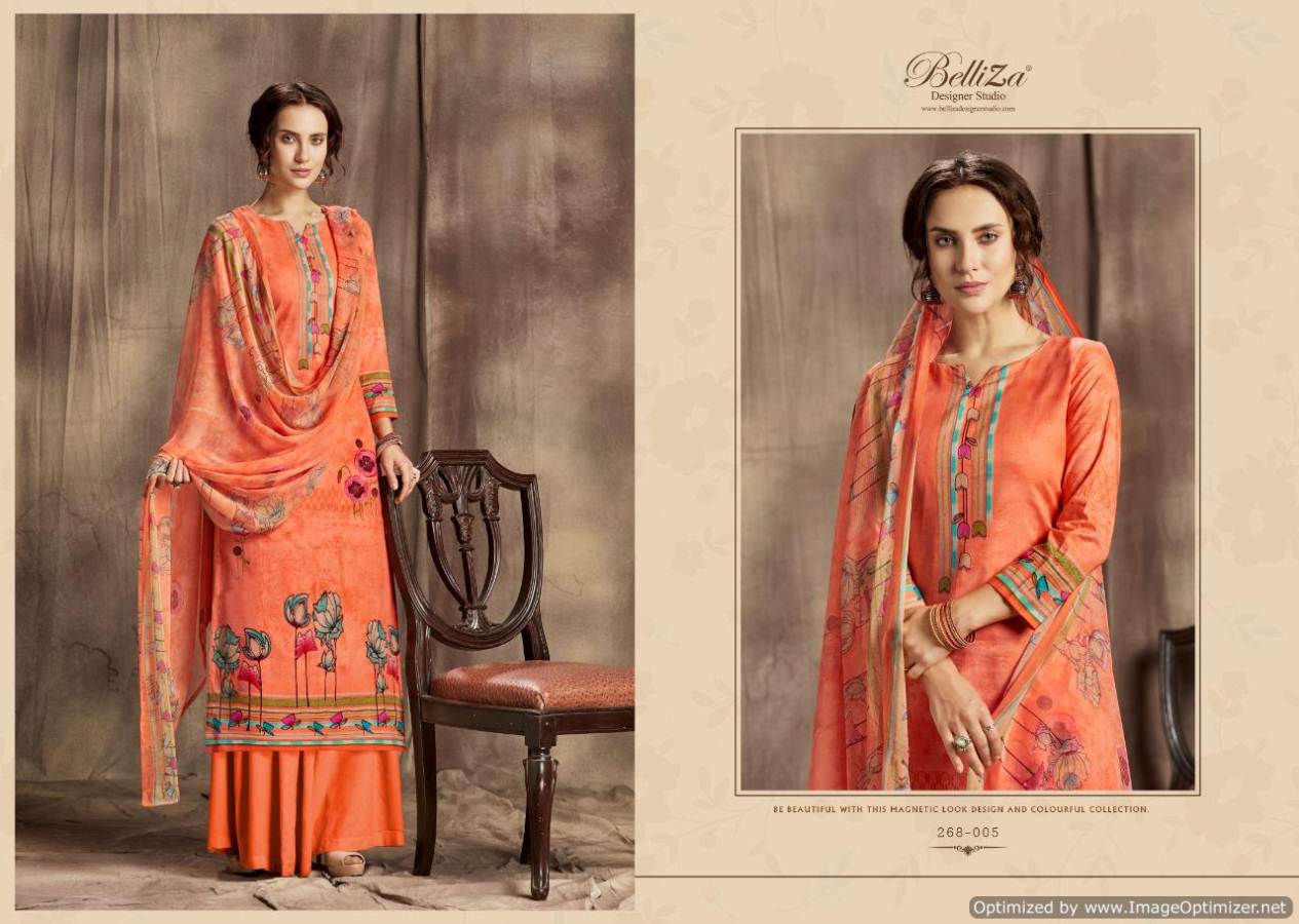 Belliza Present Florals Vol 2 Digital Printed Dress Material