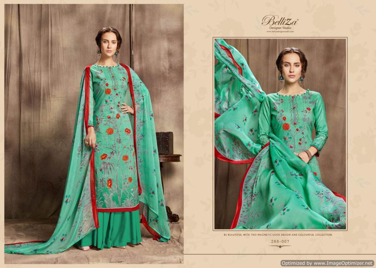 Belliza Present Florals Vol 2 Digital Printed Dress Material